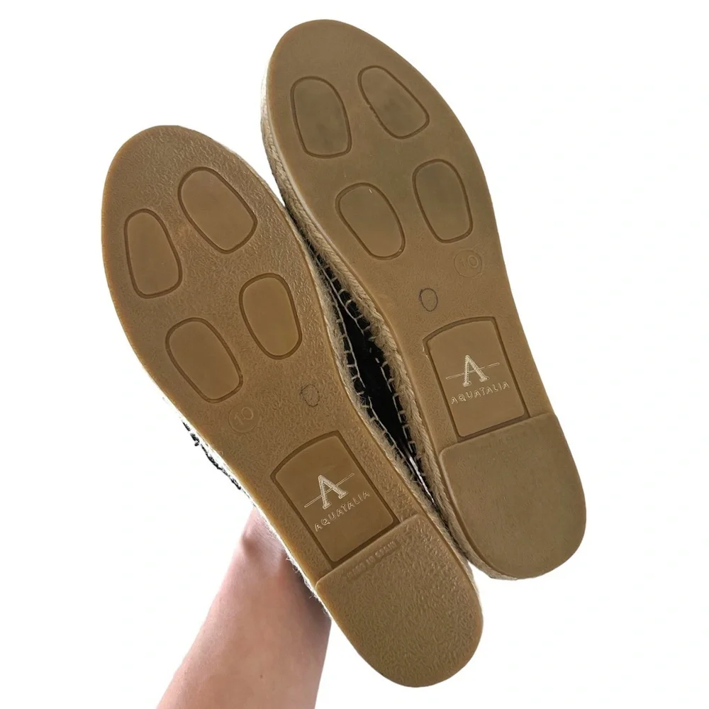 Aquatalia Kailyn‎ Espadrille Black Flats Shoes